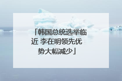 韩国总统选举临近 李在明领先优势大幅减少