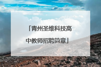 青州圣维科技高中教师招聘简章