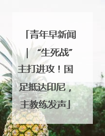 青年早新闻｜“生死战”主打进攻！国足抵达印尼，主教练发声