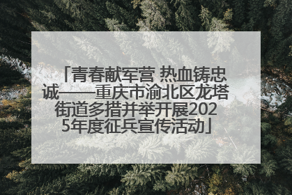 青春献军营 热血铸忠诚——重庆市渝北区龙塔街道多措并举开展2025年度征兵宣传活动