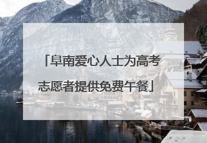 阜南爱心人士为高考志愿者提供免费午餐
