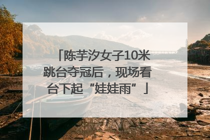陈芋汐女子10米跳台夺冠后，现场看台下起“娃娃雨”