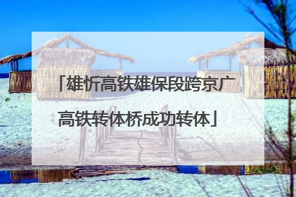 雄忻高铁雄保段跨京广高铁转体桥成功转体
