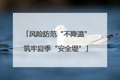 风险防范“不降温” 筑牢夏季“安全堤”