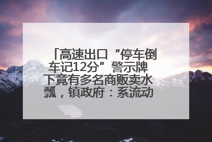 高速出口“停车倒车记12分”警示牌下竟有多名商贩卖水瓢，镇政府：系流动摊位，已多次劝离