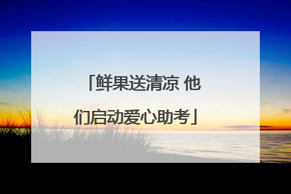 鲜果送清凉 他们启动爱心助考