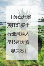 黄石开展预拌混凝土行业试验人员技能大赛总决赛