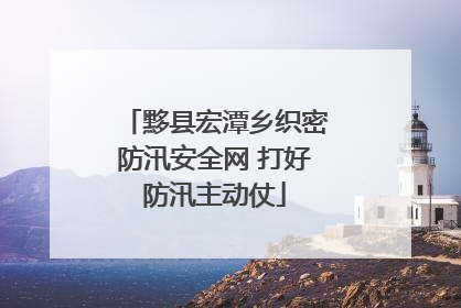 黟县宏潭乡织密防汛安全网 打好防汛主动仗