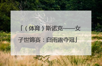 （体育）斯诺克——女子世锦赛：白雨露夺冠