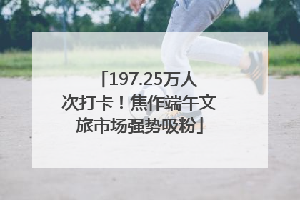 197.25万人次打卡！焦作端午文旅市场强势吸粉