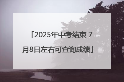 2025年中考结束 7月8日左右可查询成绩