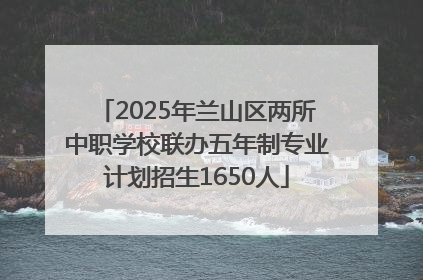 2025年兰山区两所中职学校联办五年制专业计划招生1650人