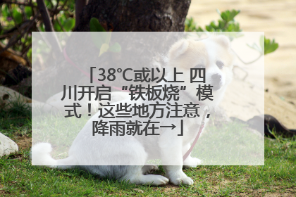 38℃或以上 四川开启“铁板烧”模式！这些地方注意，降雨就在→