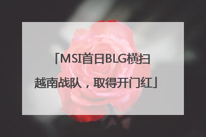MSI首日BLG横扫越南战队，取得开门红